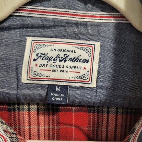 Flag & Anthem Flannel LS Shirt Size Medium - Picture 3 of 4
